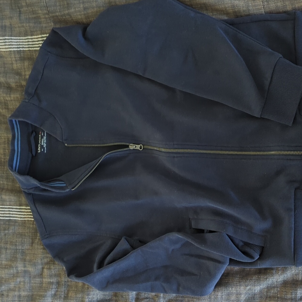 UNTUCKit Navy Lightweight Bomber Jacket